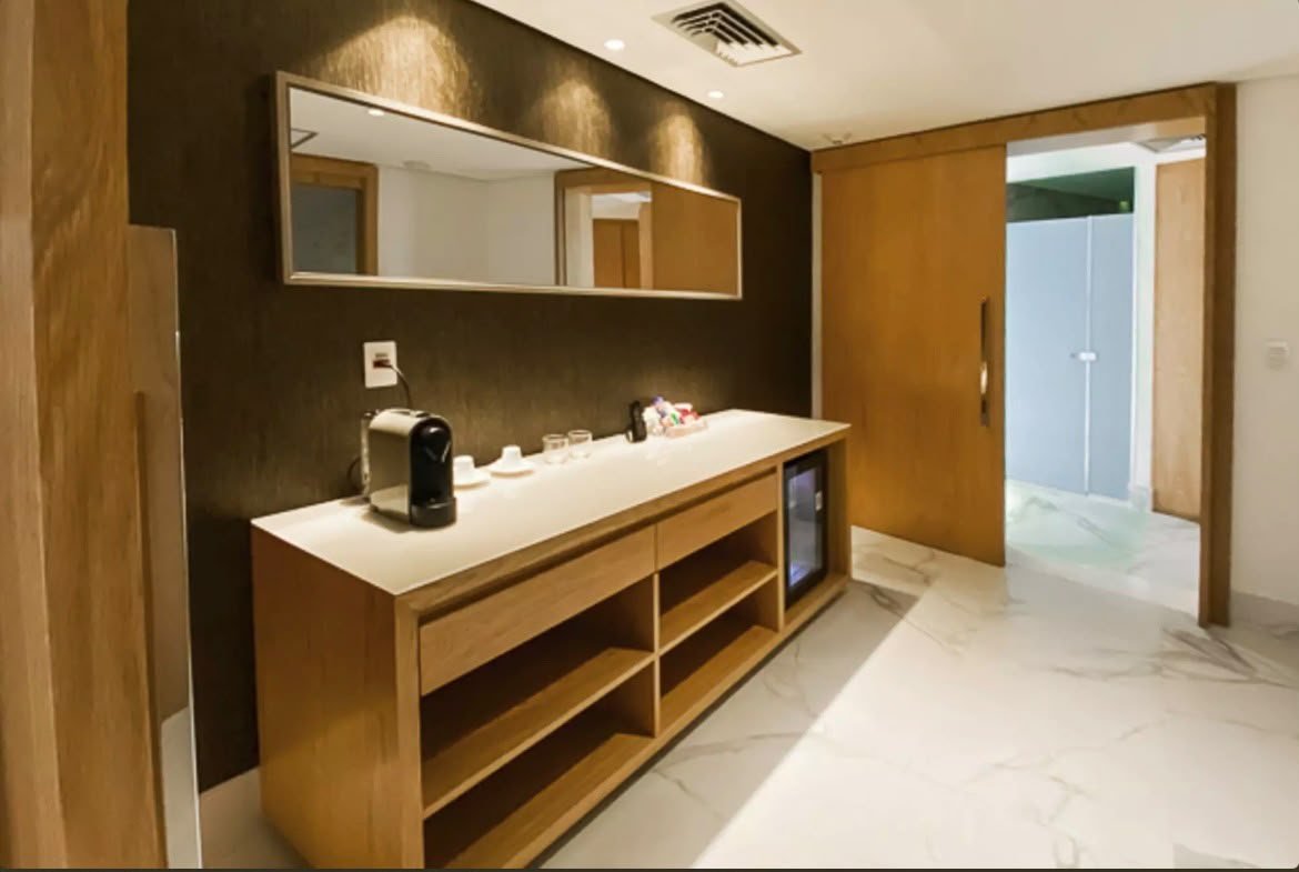 Nacional Suite — coffee station and minibar
