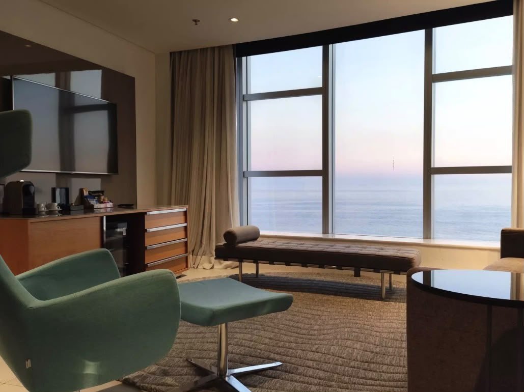 Sereia Suite — living area with sea view